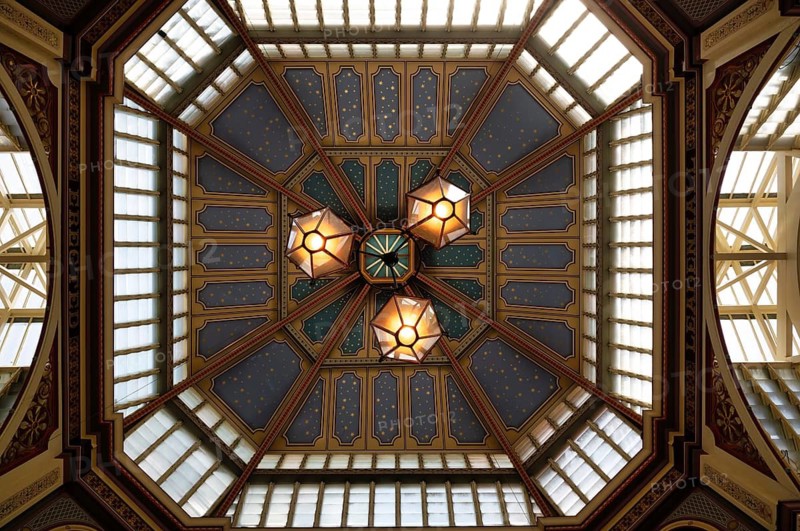 Roof structure, Leadenhall Market, City of London, London, England, Great Britain, Great Britain