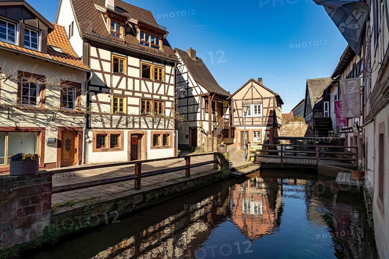 The Queich in the old town of Annweiler am Trifels, Southern Wine Route, Rhineland-Palatinate, Germany