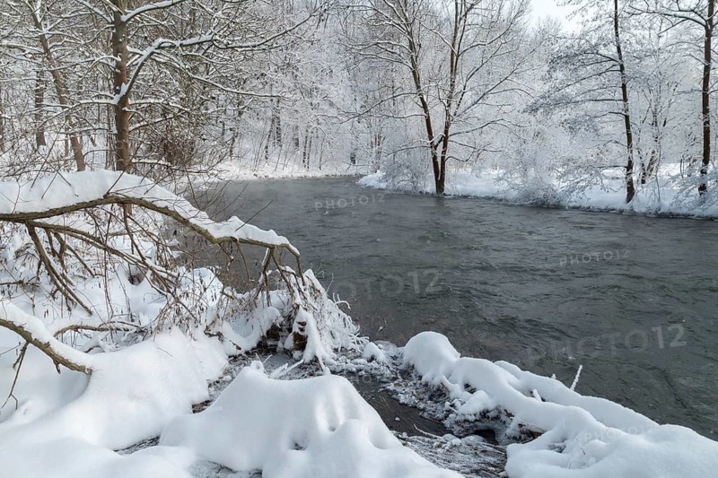 Germany, Greiz, Mildenfurth, Thuringia, Weidatal, Wünschendorf, ice, flowing water, river, ice, landscape, river, snow, Vogtland, winter