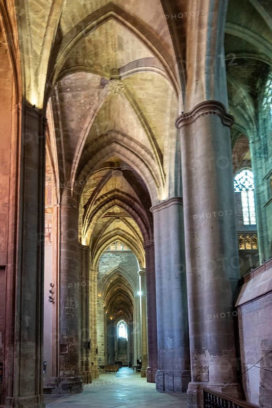 Rodez. Gothic Notre-Dame Cathedral. Aveyron. Occitanie. France