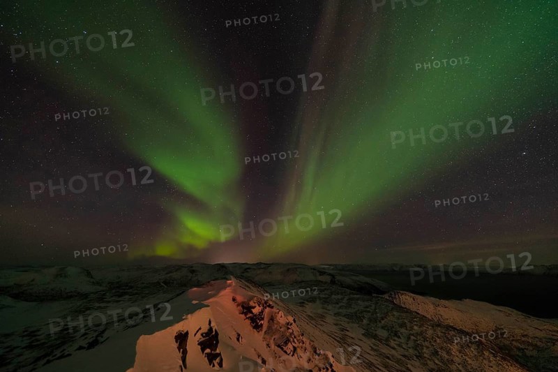 Northern Lights (Aurora borealis), Söröya, Finnmark, Norway, December 2018