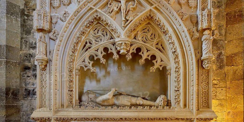 Sao Joao de Alporao Church, Tomb of Duarte de Menezes, Santarem, Ribatejo, Portugal