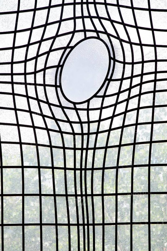 Interior view of the new East Window, east window, designed by Shirazeh Houshiary, St Martin-in-the-Fields Church, City of Westminster, London, England, Great Britain, Great Britain