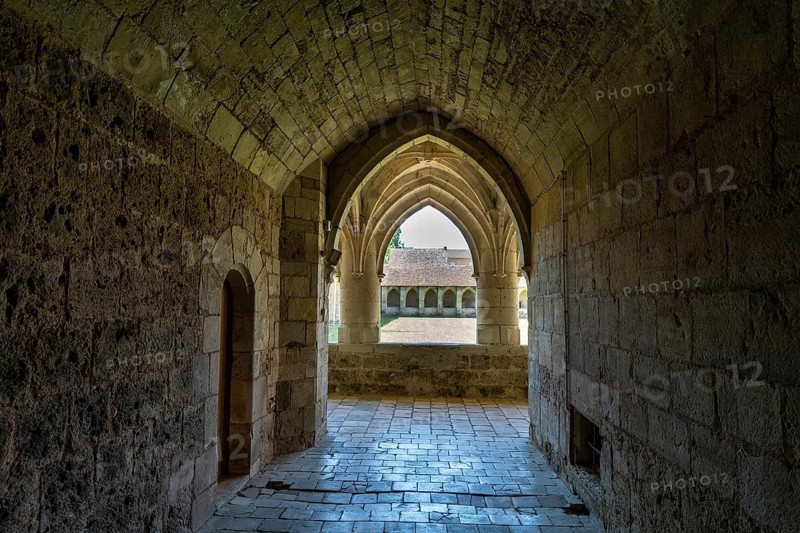 Villefranche de Rouergue. City of Art and History. The Chartreuse Saint Sauveur. The Great Cloister, Aveyron. Occitanie. France