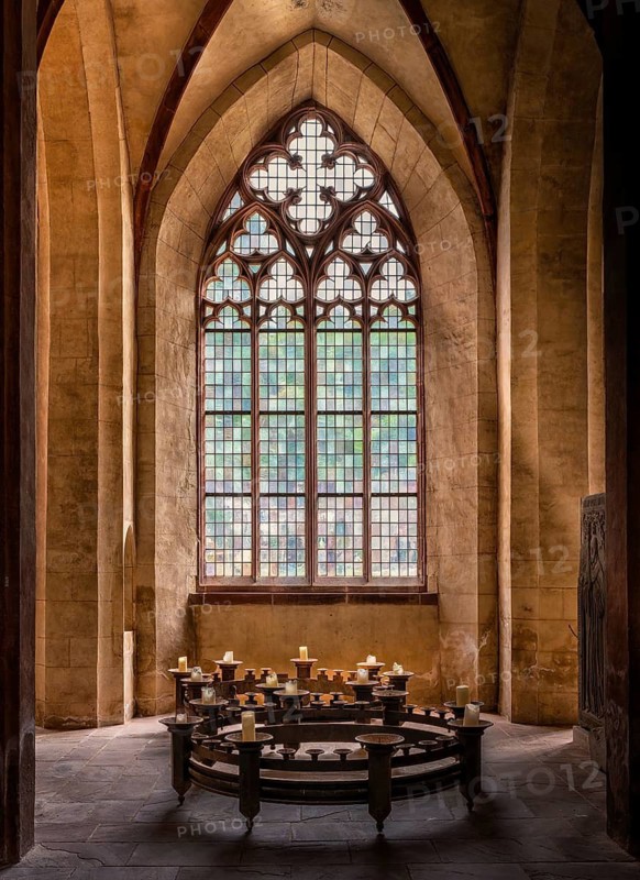 Interior view, Eberbach Abbey, Cisterzine Abbey in Eltville am Rhein im Rheingau, Hesse, Germany