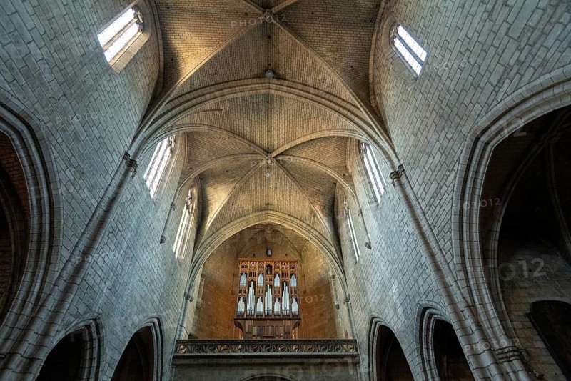 Villefranche de Rouergue. City of Art and History. Organ of collegiale Notre Dame. Aveyron. Occitanie. France