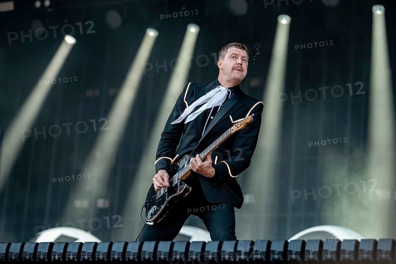Guitarist Nicholaus Arson from the Swedish rock band The Hives live on the Utopia Stage during the Rock im Park Festival on the Zeppelin Field in Nuremberg, Germany on 07.06.2026