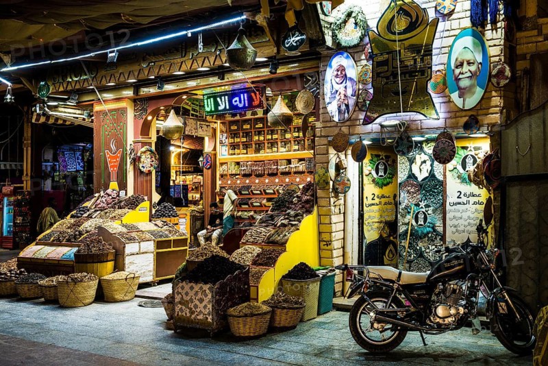 Spice and Souvenir Shop, Aswan, Upper Egypt, Egypt