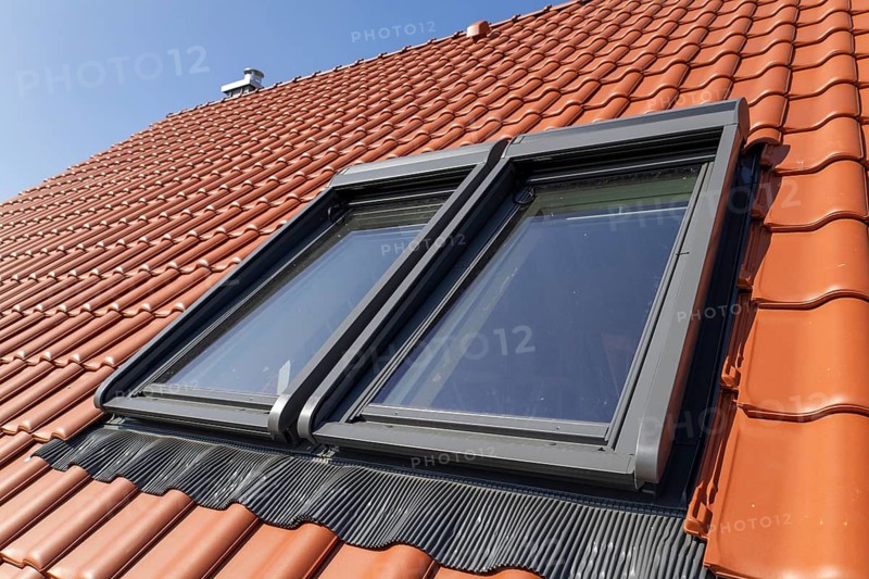 Roof windows on a new single-family house