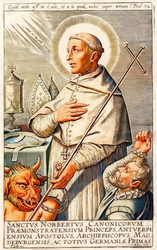 Saint Norbert of Xanten, c. 1080 — 1134, preaching against the Heresy of Tanchelm of Antwerp, early 12th century, Antwerp, Belgium