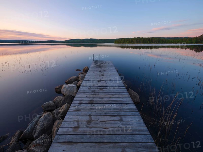 Calm wind at Lake Baksjön, Vilhelmina, Sweden