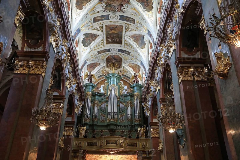 Nave and main altar in the Jasna Gora monastery basilica in Czestochowa, Poland