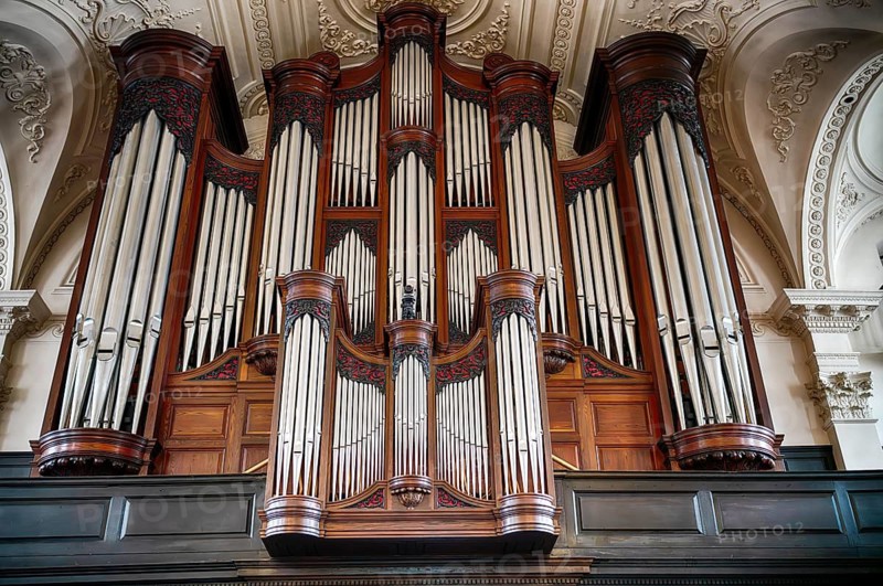 Organ interior view, St Martin-in-the-Fields Church, City of Westminster, London, England, Great Britain, Great Britain