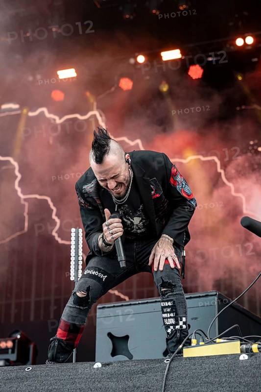 Singer Adam Gontier from the Canadian rock band Three Days Grace live on the Utopia Stage during the Rock im Park Festival on the Zeppelin Field in Nuremberg, Germany on June 5, 2026