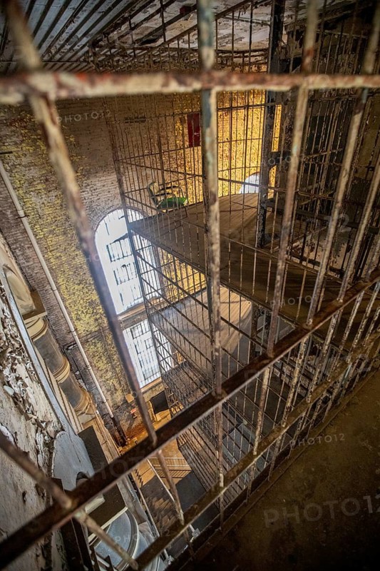 Mansfield, Ohio - The East Cell Block at the Ohio State Reformatory. The prison opened in 1896 and was closed in 1990 by a federal court because of overcrowding and inhumane conditions. Built for 1500 inmates, it held more than twice that number much of the time. The prison now offers daily tours, and has been the site of many films