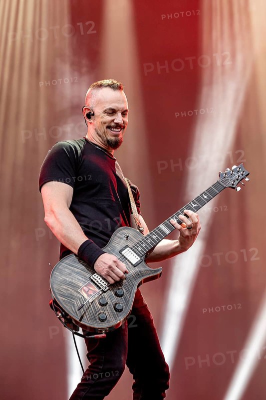 Guitarist Mark Tremonti from the American rock band Alter Bridge live on the Mandora Stage during their performance at Rock im Park auf dem Zeppelin Field in Nuremberg, Germany on 07.06.2026