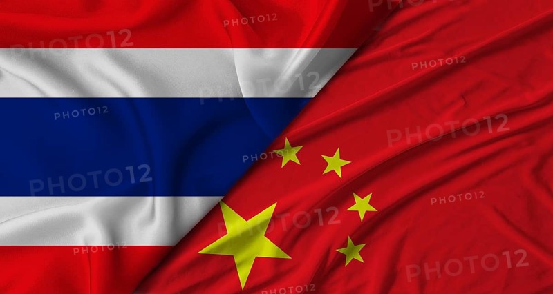 Bilateral relations between Thailand and China. Flag of Thailand and China