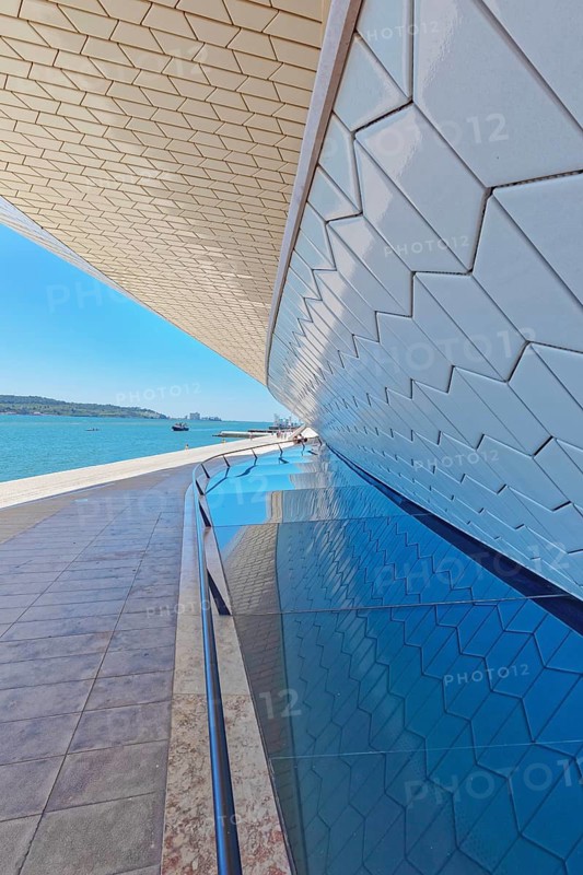 View of The MAAT (Museum of Art, Architecture and Technology), bordering the Tagus river, Lisbon, Portugal