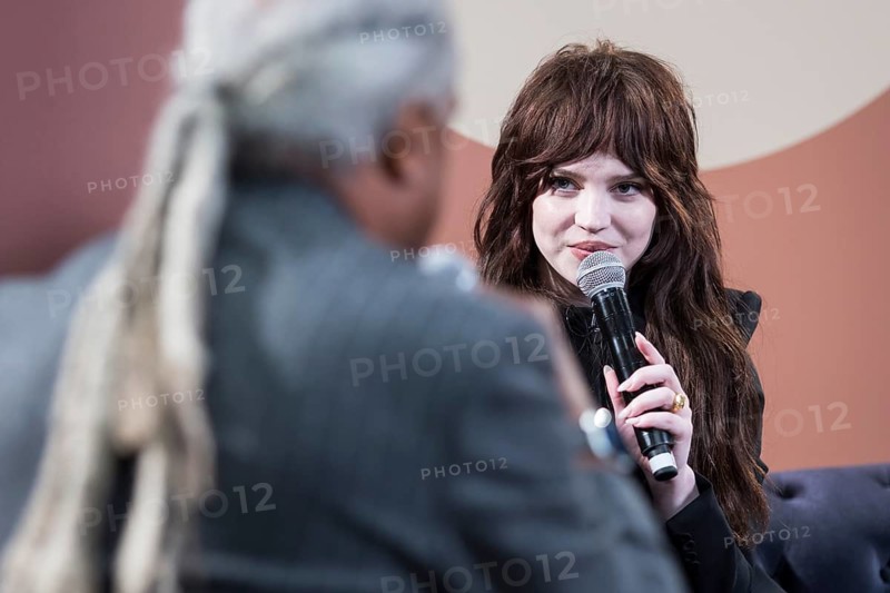 Sophie Thatcher talking to Elvis Mitchell in The Elvis Mitchell Suite during the 79th Cannes International Film Festival. The 79th Cannes International Film Festival will take place from May 12 to 23, 2026