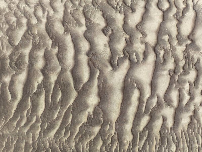 Sand patterns in the Namib Desert. Aerial view. Drone shot. Skeleton Coast, Namibia