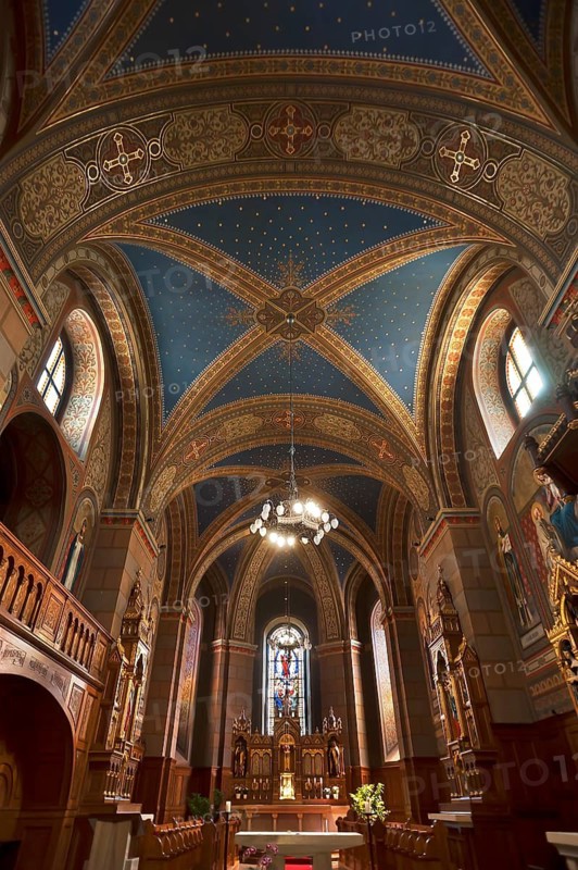 Monastery church of the Cistercian Abbey Klosterstift St. Marienthal an der Neisse, gergr.1234, oldest woman's monastery of the order in Germany, Upper Lusatia, Saxony, Germany