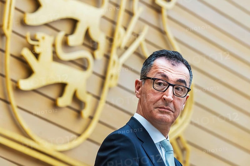 Cem Özdemir (Bündnis90-Die Grünen) is the new Minister President of the state of Baden-Württemberg. Portrait in the plenary hall in front of the state parliament. Stuttgart, Baden-Württemberg, Germany