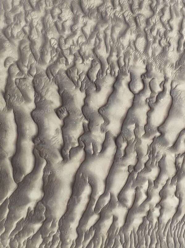 Sand patterns in the Namib Desert. Aerial view. Drone shot. Skeleton Coast, Namibia