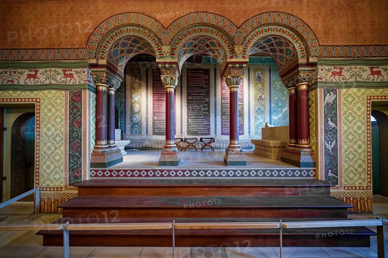 Singers' Hall, Wartburg Castle in the Thuringian Forest, UNESCO World Heritage Site, interior view, Eisenach, Thuringia, Germany
