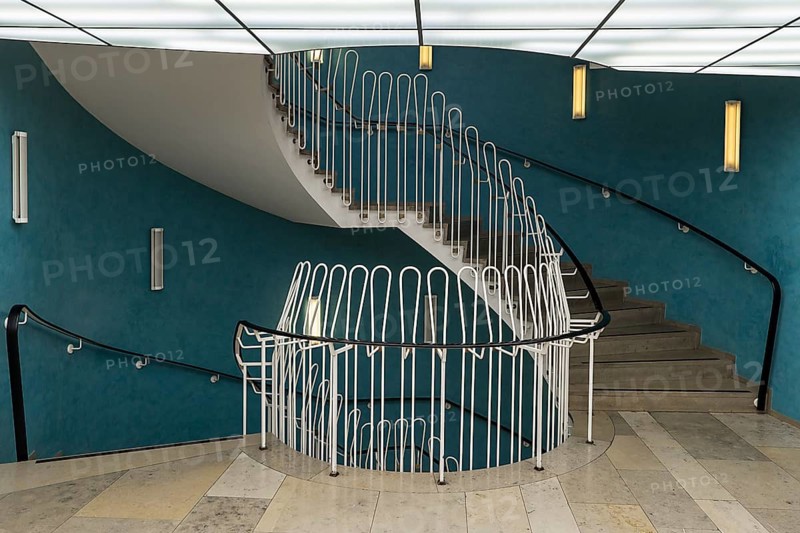 1950s staircase, Nuremberg, Bavaria, Germany