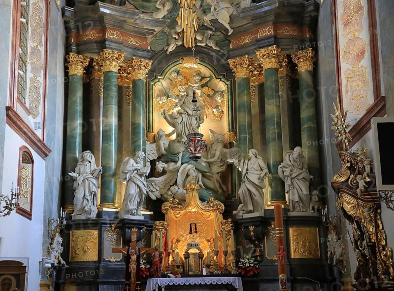 Main altar in the basilica of the Jasna Gora monastery in Czestochowa, Poland
