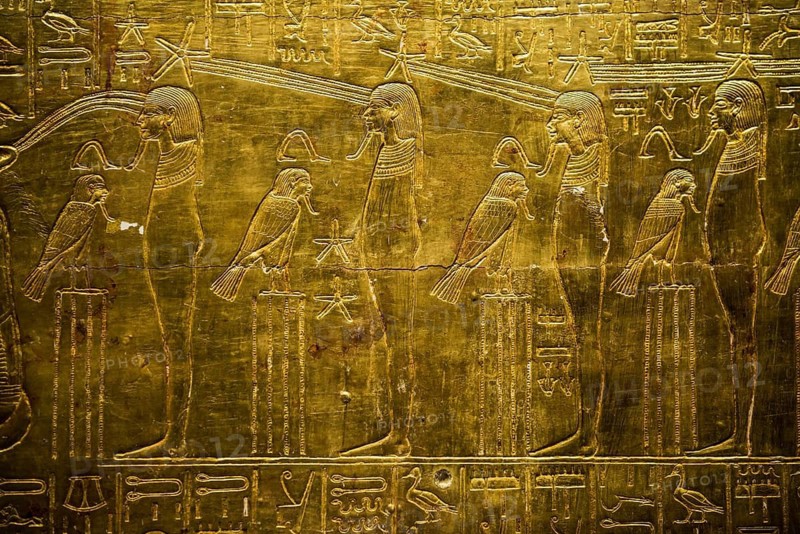 Pharaoh Tutankhamun's gold treasure, the Grand Egyptian Museum, Grand Egyptian Museum, GEM, Giza, Cairo, Egypt