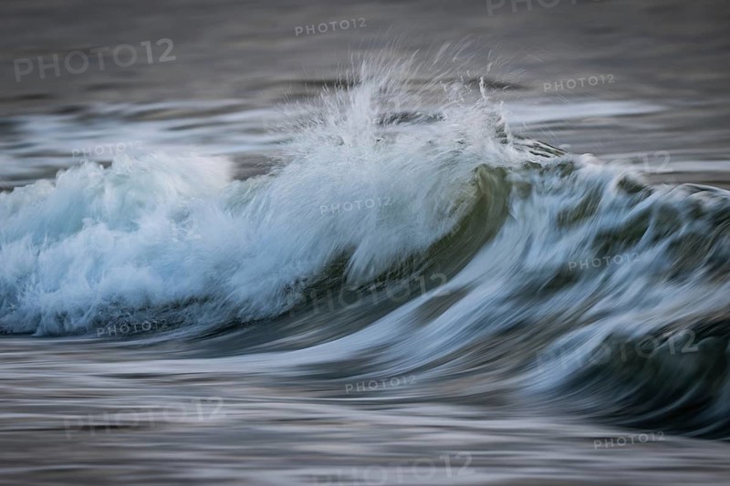 Breaking wave, long exposure, Houvig Beach, North Sea, Denmark