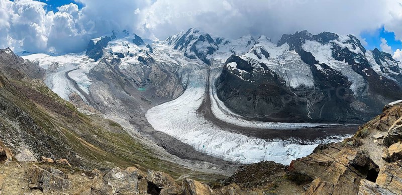 Gorner Glacier, Monte Rosa Massif, Zermatt, Valais, Switzerland