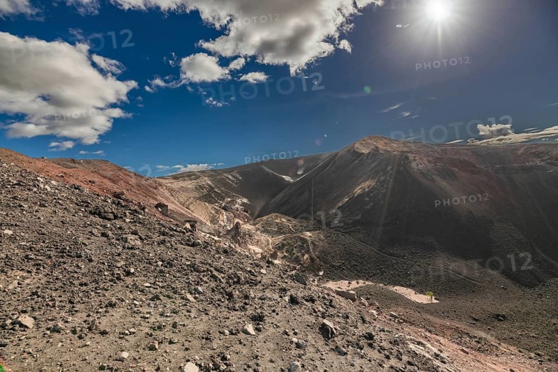 Beautiful view from the Cerro Negro volcano, Nicaragua. Panoramic image of the Cerro Negro volcano, Nicaragua