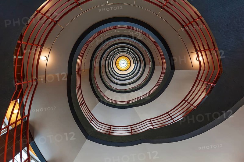 Staircase from Kontorhaus Sprinkenhof, built in 1927, Hamburg, Germany