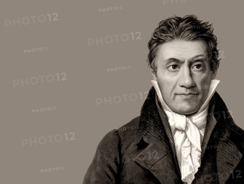 Portrait of Johann Heinrich Pestalozzi, 1746 - 1827, Swiss pedagogue, educational reformer, philanthropist, philosopher and politician, digitally edited based on a painting