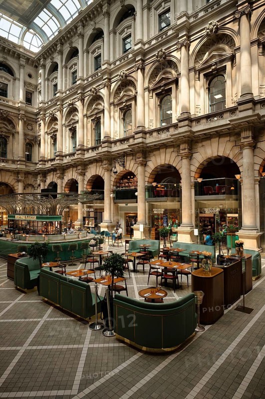 Interior view, exclusive shopping center The Royal Exchange, former stock exchange, financial district, City of London, London, England, Great Britain, Great Britain