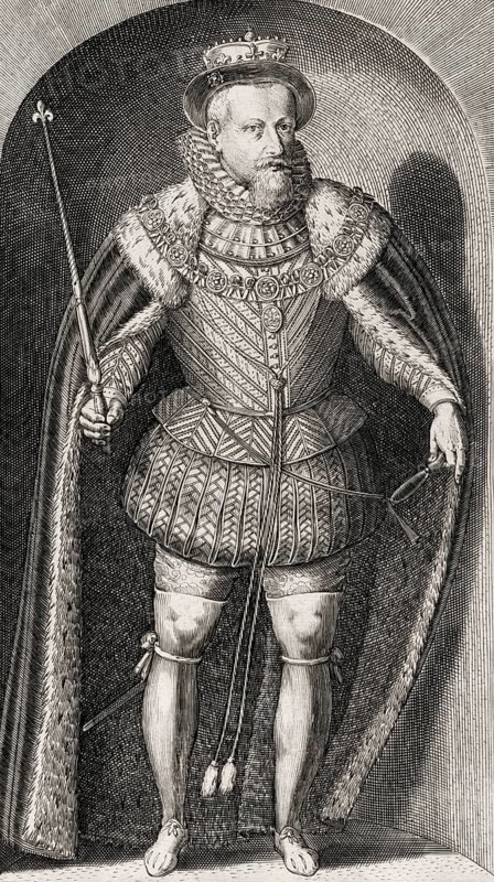 James VI and I, James Charles Stuart, 1566 – 1625, King of England, Scotland and Ireland, digitally edited