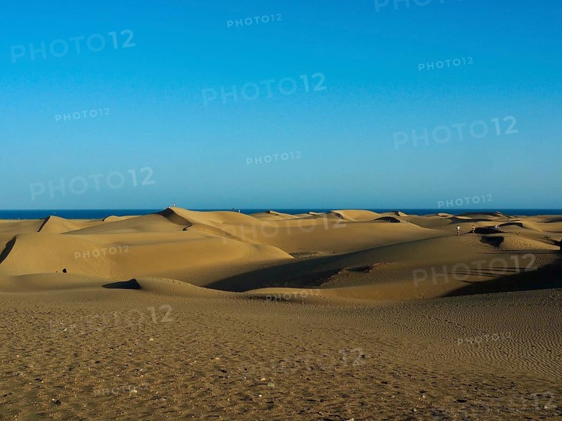 Fascinating dunes under a clear blue sky, Maspalomas Dunes, Gran Canaria, Spain