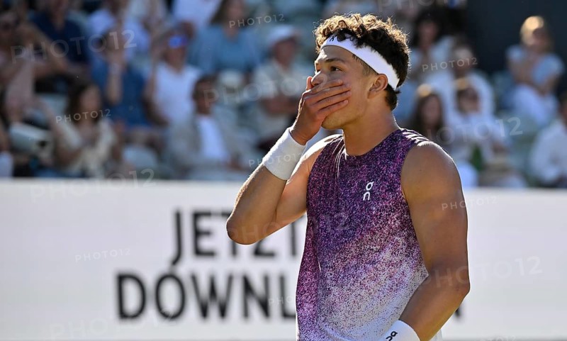 Ben Shelton USA gesture disappoints BOSS Open 2026, ATP 250 tennis, lawn tournament, Stuttgart, Baden-Württemberg, Germany