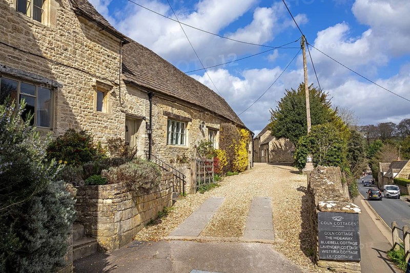 Houses, Cotswold Stone, Bibury, The Cotswolds, England, Great Britain