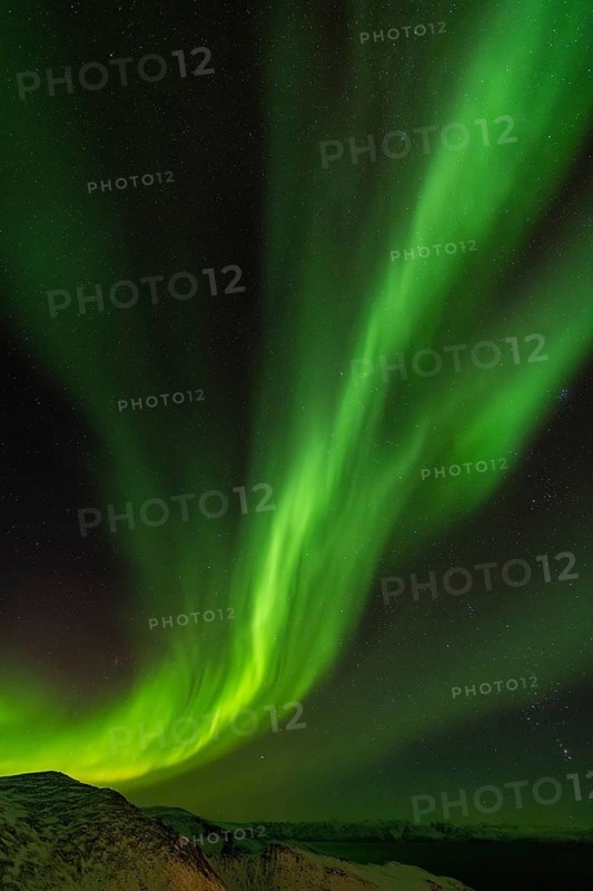 Northern Lights (Aurora borealis), Söröya, Finnmark, Norway, December 2018