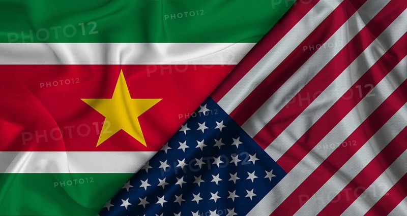 Bilateral relations between Suriname and United States. Flag of Suriname and United States