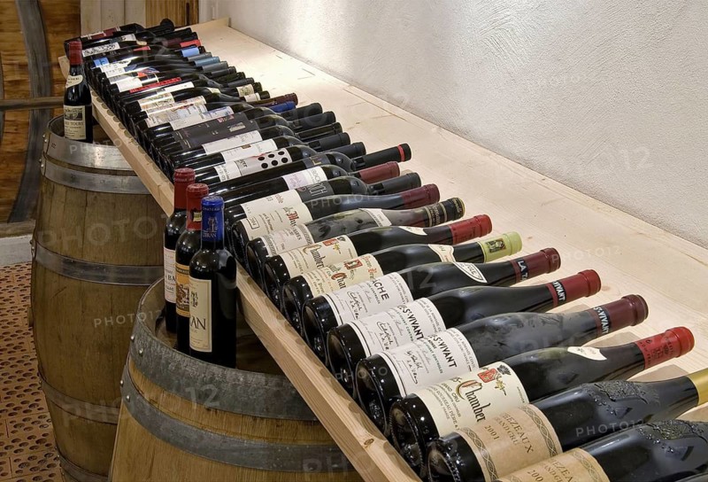 A wine cellar with several quality wines, France