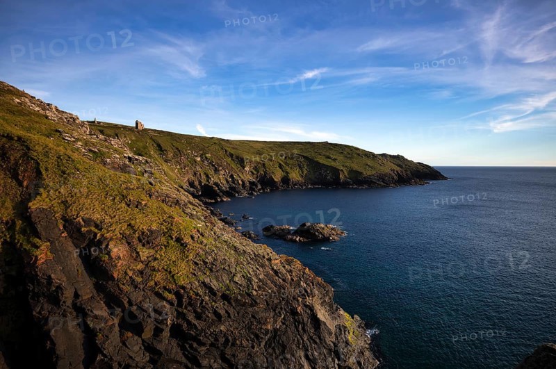 Chimneys, ruin, botallack tin mine, tin mine, mining, Pendeen, Trewellard near St Just in Penwith, coast, cliffs, Cornwall, England, Great Britain, Great Britain
