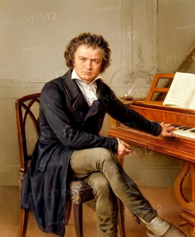 Ludwig van Beethoven, 1770 -1827, German composer, digitally edited based on a painting by Moritz Rödig, 1893, subsequently colored