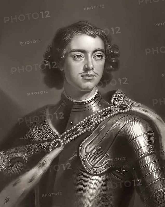 Portrait of Peter the Great, Peter I or Pyotr Alexeyevich Romanov, 1672-1725, Emperor of the Russian Empire, digitally optimized
