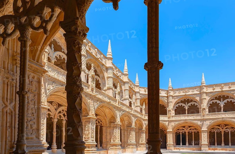 Jeronimos Monastery facade, Belem, Lisbon, Portugal