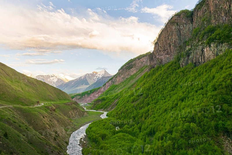 River in kazbgei national park, Georgia