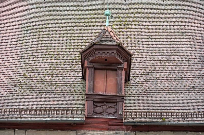 Historic dormer, Altdorf, Middle Franconia, Bavaria, Germany